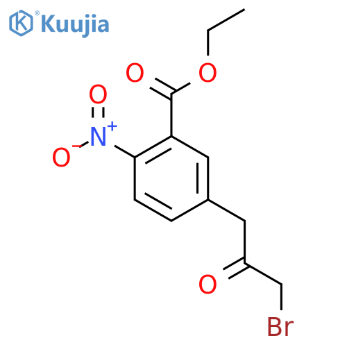 Ethyl 5-(3-bromo-2-oxopropyl)-2-nitrobenzoate structure