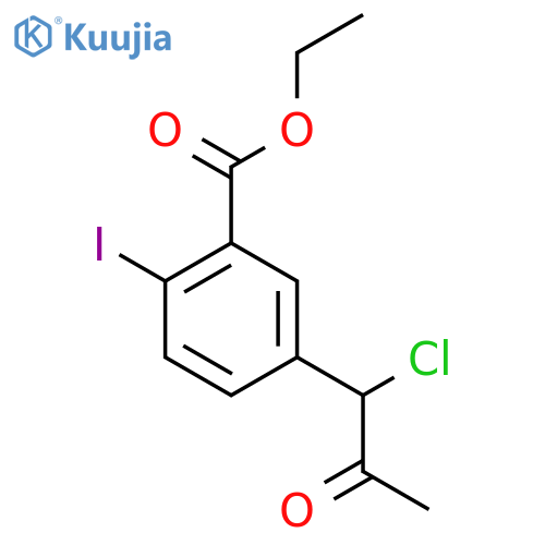 Ethyl 5-(1-chloro-2-oxopropyl)-2-iodobenzoate structure