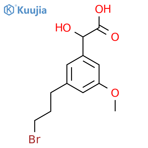 3-(3-Bromopropyl)-5-methoxymandelic acid structure