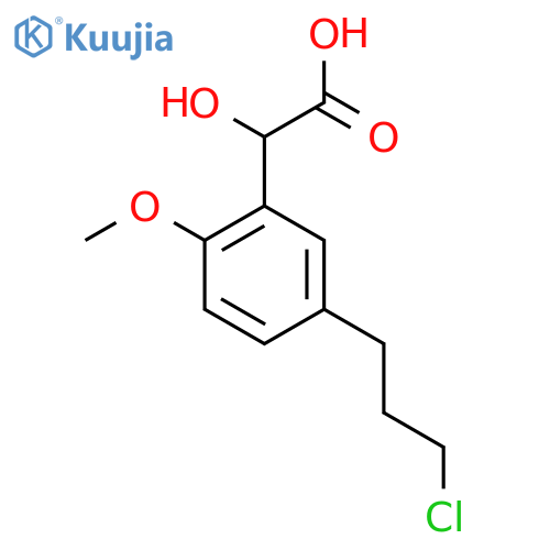 5-(3-Chloropropyl)-2-methoxymandelic acid structure