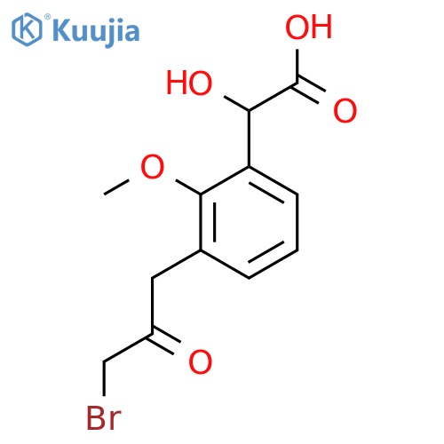 3-(3-Bromo-2-oxopropyl)-2-methoxymandelic acid structure