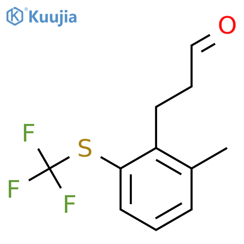 2-(3-Oxopropyl)-3-(trifluoromethylthio)toluene structure