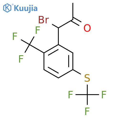 1-Bromo-1-(2-(trifluoromethyl)-5-(trifluoromethylthio)phenyl)propan-2-one structure