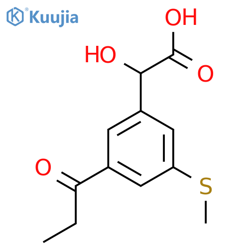 3-(Methylthio)-5-propionylmandelic acid structure