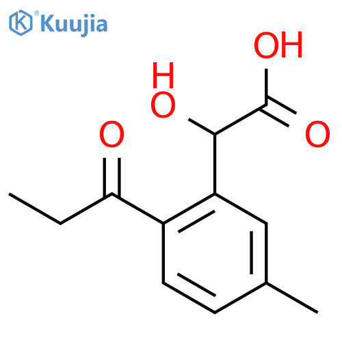 5-Methyl-2-propionylmandelic acid structure
