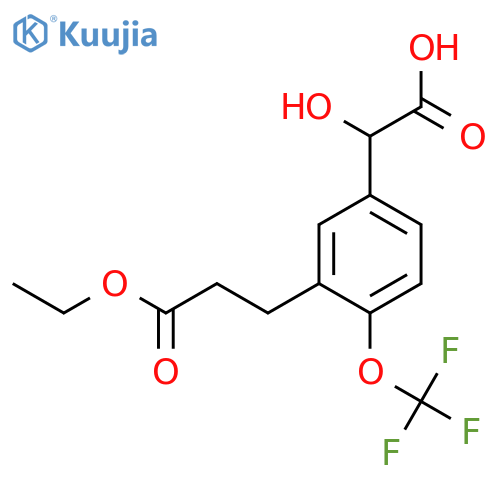 3-(3-Ethoxy-3-oxopropyl)-4-(trifluoromethoxy)mandelic acid structure
