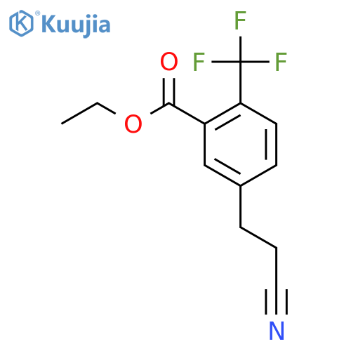 Ethyl 5-(2-cyanoethyl)-2-(trifluoromethyl)benzoate structure