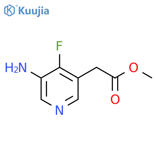 Methyl 3-amino-4-fluoropyridine-5-acetate structure