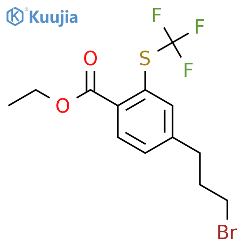 Ethyl 4-(3-bromopropyl)-2-(trifluoromethylthio)benzoate structure