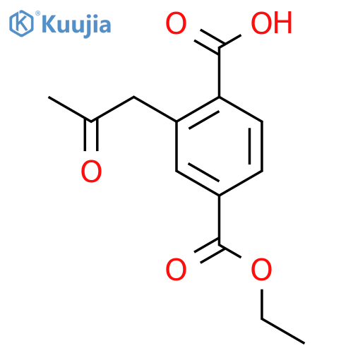 Ethyl 4-carboxy-3-(2-oxopropyl)benzoate structure