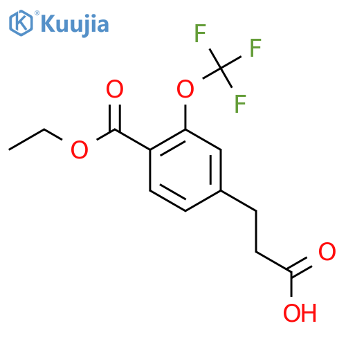 Ethyl 4-(2-carboxyethyl)-2-(trifluoromethoxy)benzoate structure