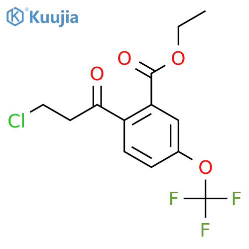 Ethyl 2-(3-chloropropanoyl)-5-(trifluoromethoxy)benzoate structure