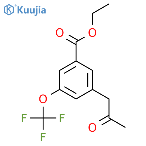 Ethyl 3-(2-oxopropyl)-5-(trifluoromethoxy)benzoate structure
