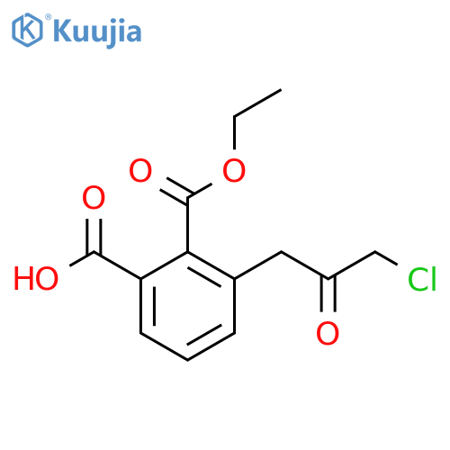 Ethyl 2-carboxy-6-(3-chloro-2-oxopropyl)benzoate structure