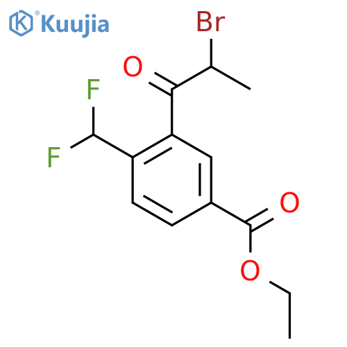 Ethyl 3-(2-bromopropanoyl)-4-(difluoromethyl)benzoate structure