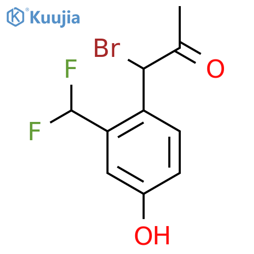 1-Bromo-1-(2-(difluoromethyl)-4-hydroxyphenyl)propan-2-one structure
