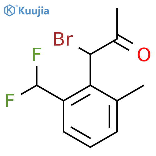 1-Bromo-1-(2-(difluoromethyl)-6-methylphenyl)propan-2-one structure