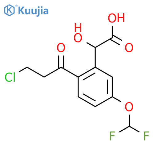 2-(3-Chloropropanoyl)-5-(difluoromethoxy)mandelic acid structure