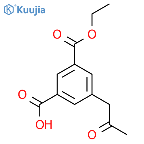 Ethyl 3-carboxy-5-(2-oxopropyl)benzoate structure