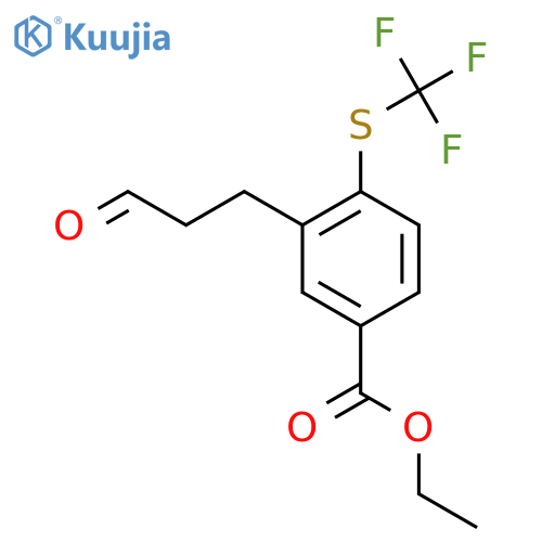 Ethyl 3-(3-oxopropyl)-4-(trifluoromethylthio)benzoate structure