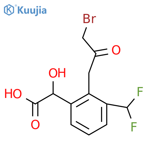 2-(3-Bromo-2-oxopropyl)-3-(difluoromethyl)mandelic acid structure