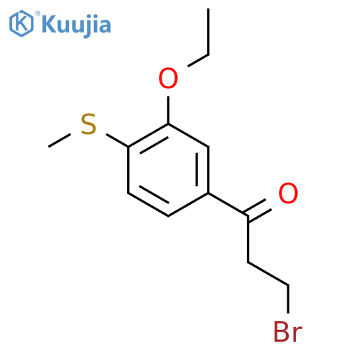 3-Bromo-1-(3-ethoxy-4-(methylthio)phenyl)propan-1-one structure