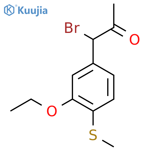 1-Bromo-1-(3-ethoxy-4-(methylthio)phenyl)propan-2-one structure