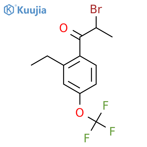 2-Bromo-1-(2-ethyl-4-(trifluoromethoxy)phenyl)propan-1-one structure