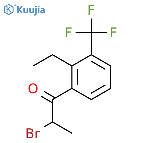 2-Bromo-1-(2-ethyl-3-(trifluoromethyl)phenyl)propan-1-one structure
