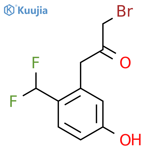 1-Bromo-3-(2-(difluoromethyl)-5-hydroxyphenyl)propan-2-one structure