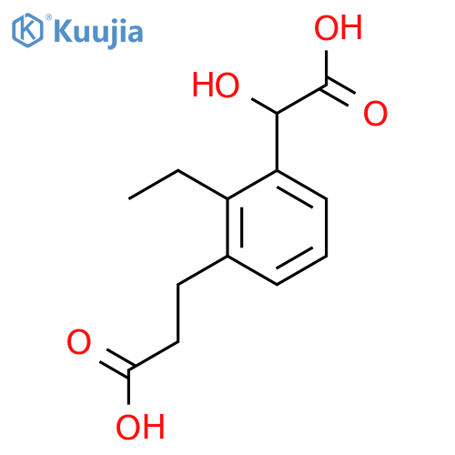3-(2-Carboxyethyl)-2-ethylmandelic acid structure