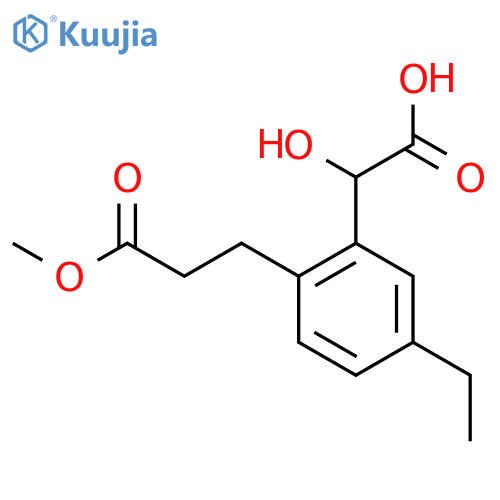5-Ethyl-2-(3-methoxy-3-oxopropyl)mandelic acid structure