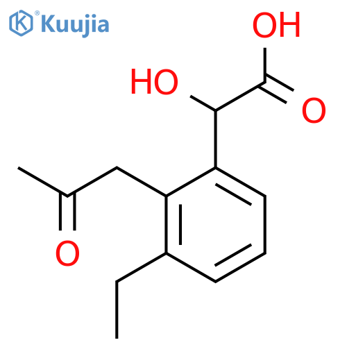 3-Ethyl-2-(2-oxopropyl)mandelic acid structure