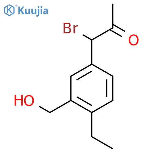 1-Bromo-1-(4-ethyl-3-(hydroxymethyl)phenyl)propan-2-one structure