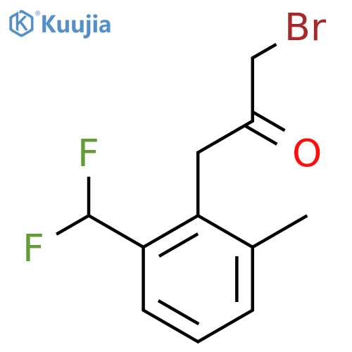 1-Bromo-3-(2-(difluoromethyl)-6-methylphenyl)propan-2-one structure