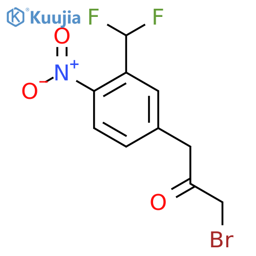 1-Bromo-3-(3-(difluoromethyl)-4-nitrophenyl)propan-2-one structure