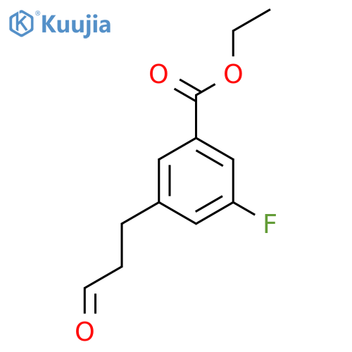 Ethyl 3-fluoro-5-(3-oxopropyl)benzoate structure