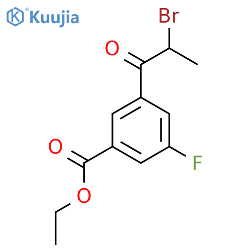 Ethyl 3-(2-bromopropanoyl)-5-fluorobenzoate structure