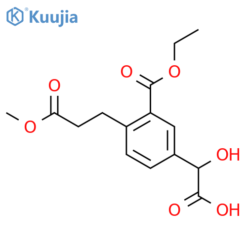 Ethyl 5-(carboxy(hydroxy)methyl)-2-(3-methoxy-3-oxopropyl)benzoate structure