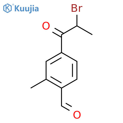 4-(2-Bromopropanoyl)-2-methylbenzaldehyde structure