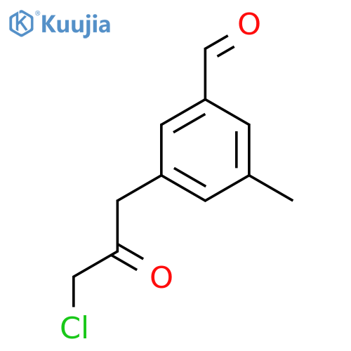 3-(3-Chloro-2-oxopropyl)-5-methylbenzaldehyde structure