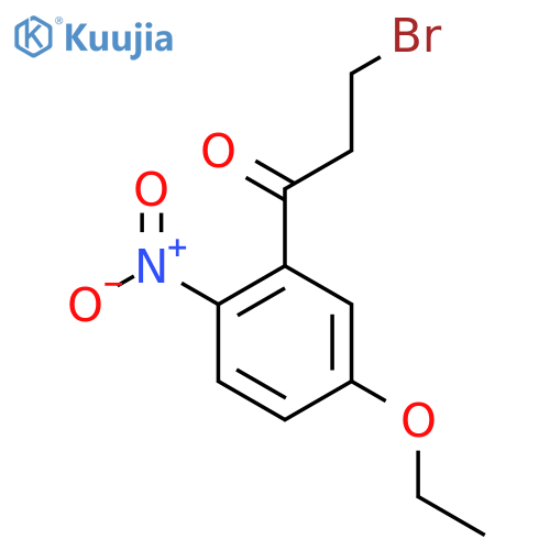 3-Bromo-1-(5-ethoxy-2-nitrophenyl)propan-1-one structure