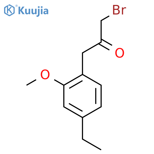 1-Bromo-3-(4-ethyl-2-methoxyphenyl)propan-2-one structure