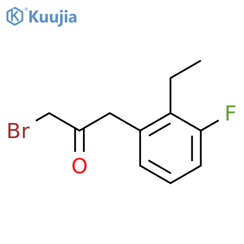 1-Bromo-3-(2-ethyl-3-fluorophenyl)propan-2-one structure