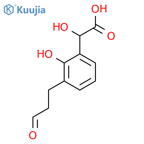 2-Hydroxy-3-(3-oxopropyl)mandelic acid structure
