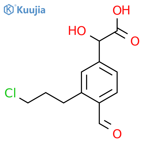 3-(3-Chloropropyl)-4-formylmandelic acid structure