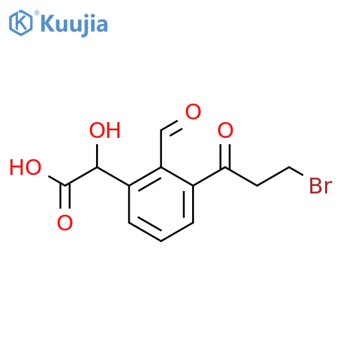 3-(3-Bromopropanoyl)-2-formylmandelic acid structure
