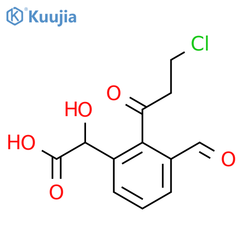 2-(3-Chloropropanoyl)-3-formylmandelic acid structure