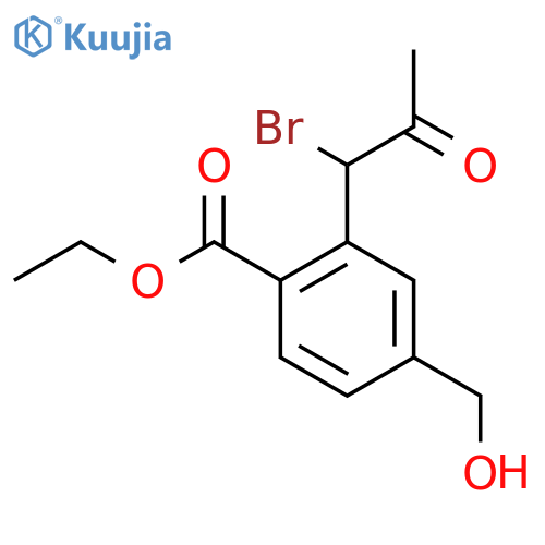 Ethyl 2-(1-bromo-2-oxopropyl)-4-(hydroxymethyl)benzoate structure
