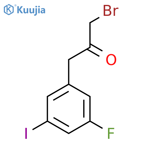 1-Bromo-3-(3-fluoro-5-iodophenyl)propan-2-one structure